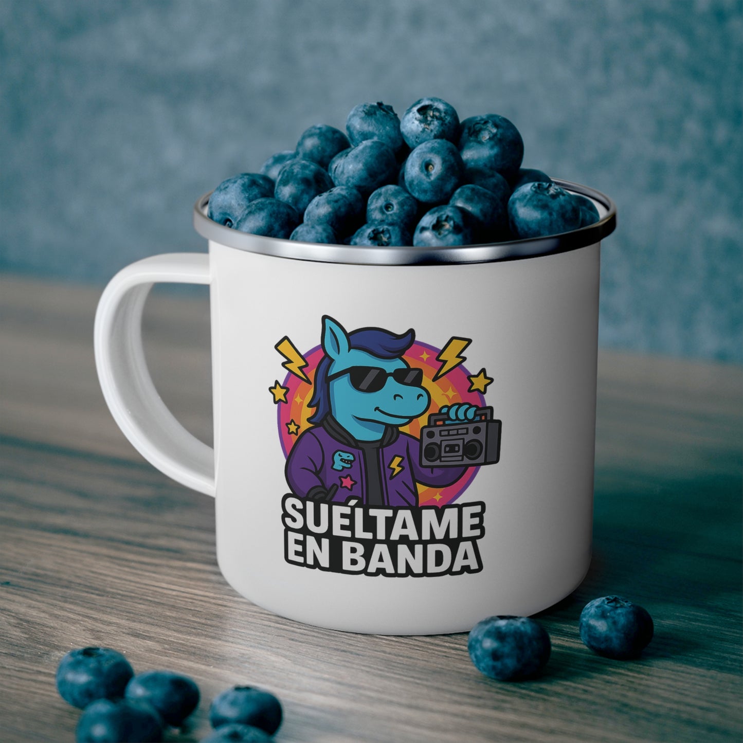 DO - Taza metálica 📻 Suéltame en Banda (Reset BoomBox)