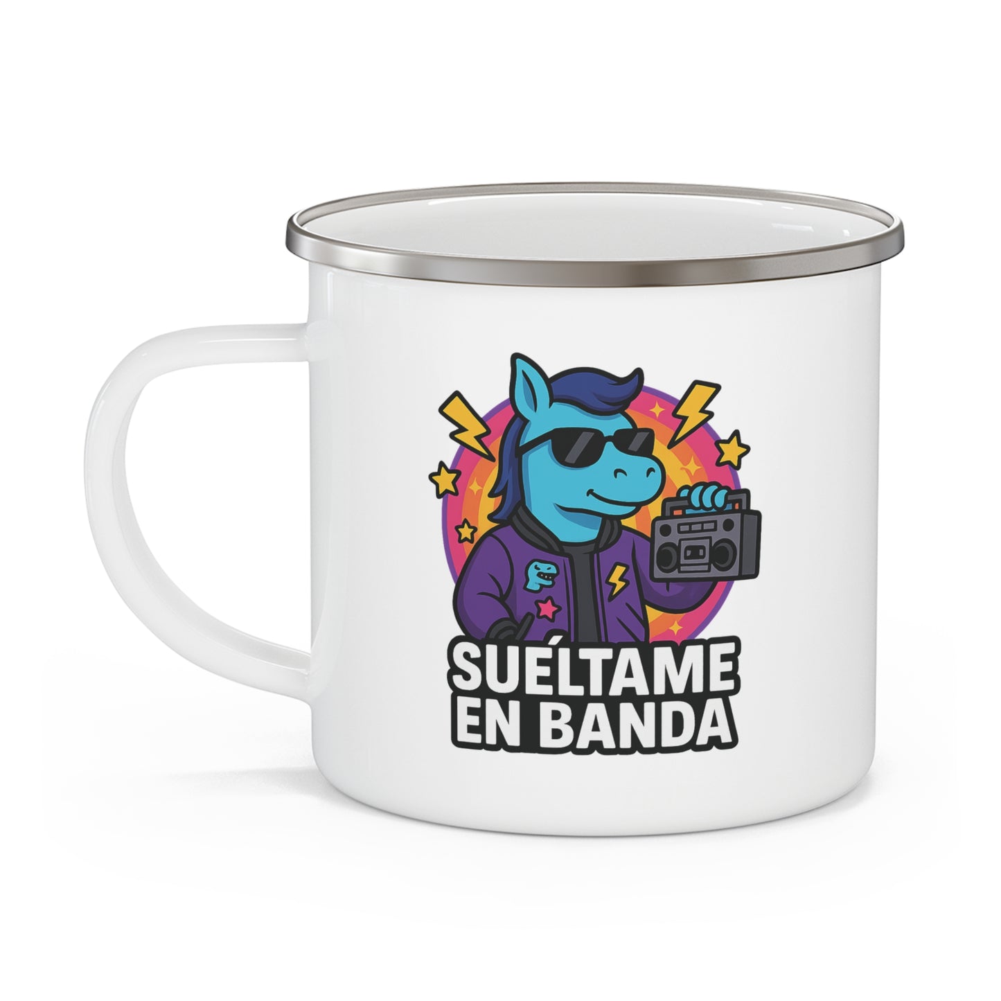 DO - Taza metálica 📻 Suéltame en Banda (Reset BoomBox)