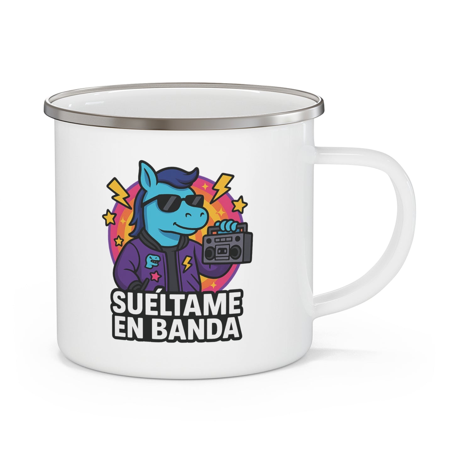 DO - Taza metálica 📻 Suéltame en Banda (Reset BoomBox)