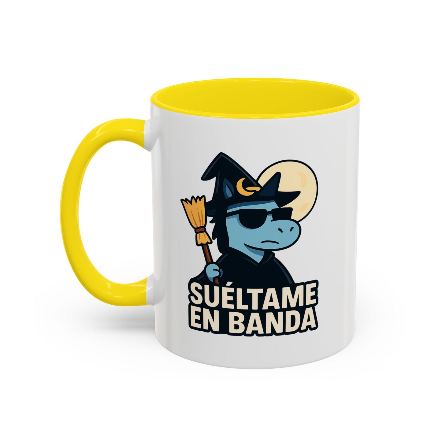 DO - Taza Cerámica 🧹Suéltame en Banda (Edición Bruja Fría y Lejana)
